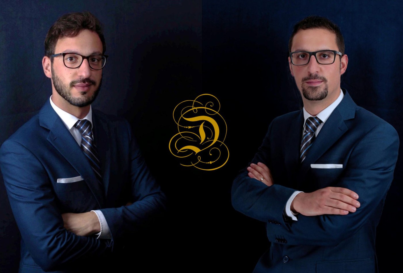 Lorenzo e Andrea Dragano, titolari di Onoranze Funebri Dragano, nello studio di Cuneo